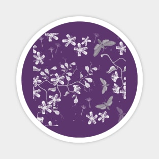 Embroidery flower seamless pattern Magnet